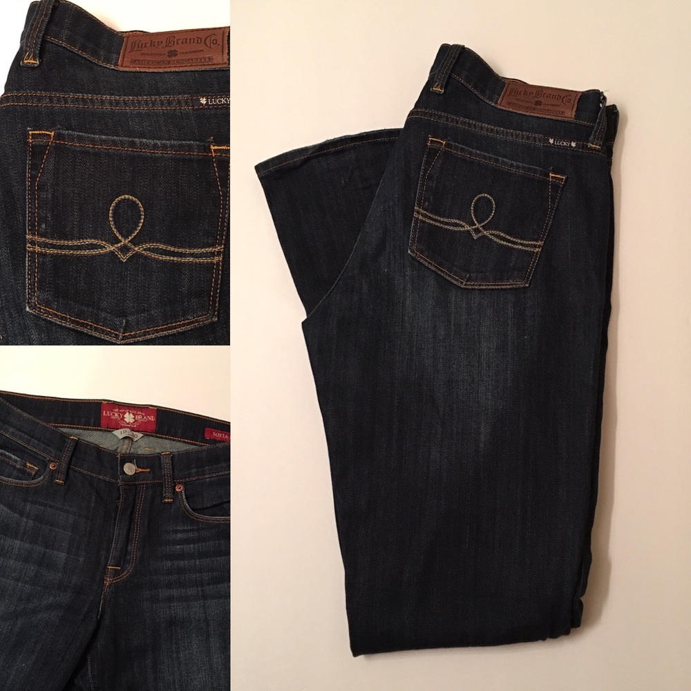 Lucky Brand Sophia Boot Cut 10/30 Long Dark Wash